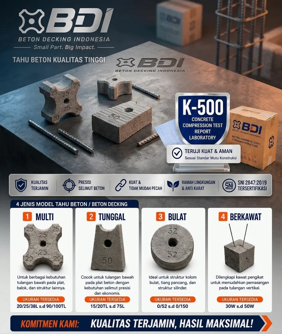 Strategi Jitu Pengadaan Beton Decking (Tahu Beton) K-500 di Kota Probolinggo: Solusi Struktur Awet di Wilayah Pesisir