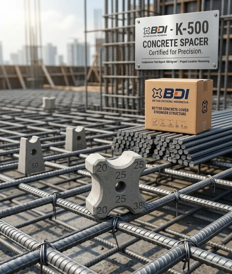 Panduan Lengkap Pengadaan Beton Decking (Tahu Beton) K-500 di Kabupaten Karawang: Spesifikasi, Harga, dan Vendor Terpercaya