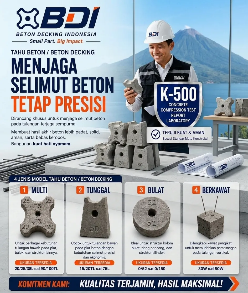 Solusi Kokoh Pengadaan Beton Decking K-500 di Kota Ternate: Rahasia Bangunan Awet di Wilayah Pesisir