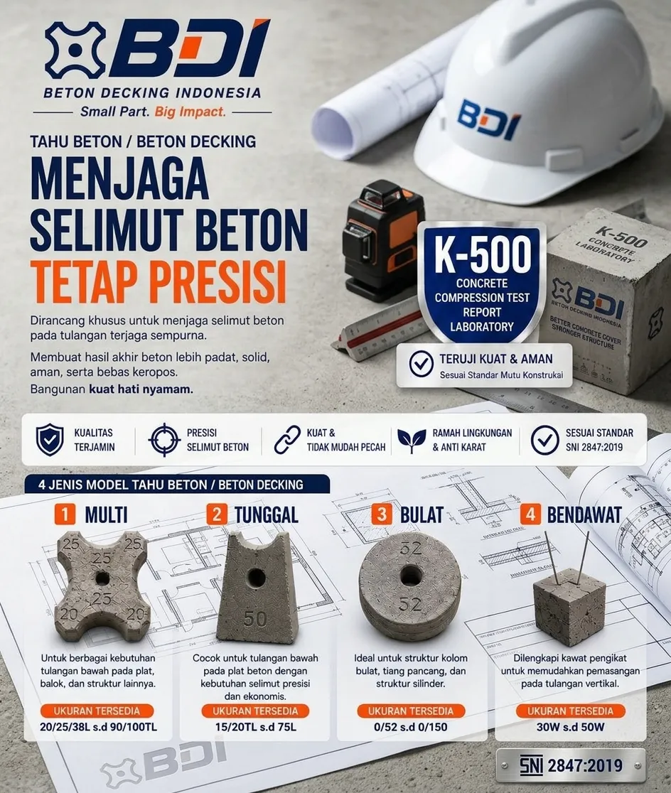 Strategi Jitu Pengadaan Beton Decking (Tahu Beton) K-500 di Kabupaten Sumedang: Rahasia Struktur Kokoh & Tahan Lama