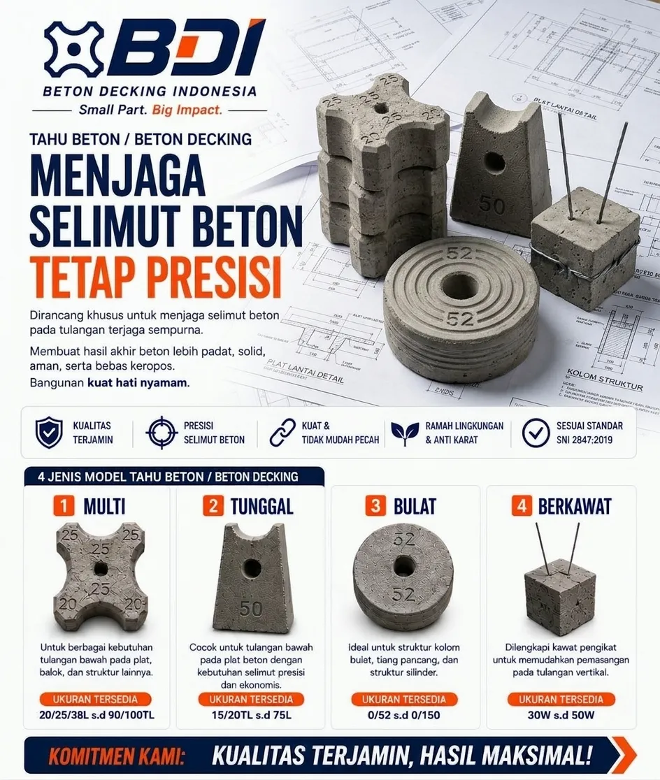 Panduan Lengkap Pengadaan Beton Decking (Tahu Beton) K-500 di Kabupaten Lombok Timur: Standar Mutu, Harga, dan Implementasi Proyek
