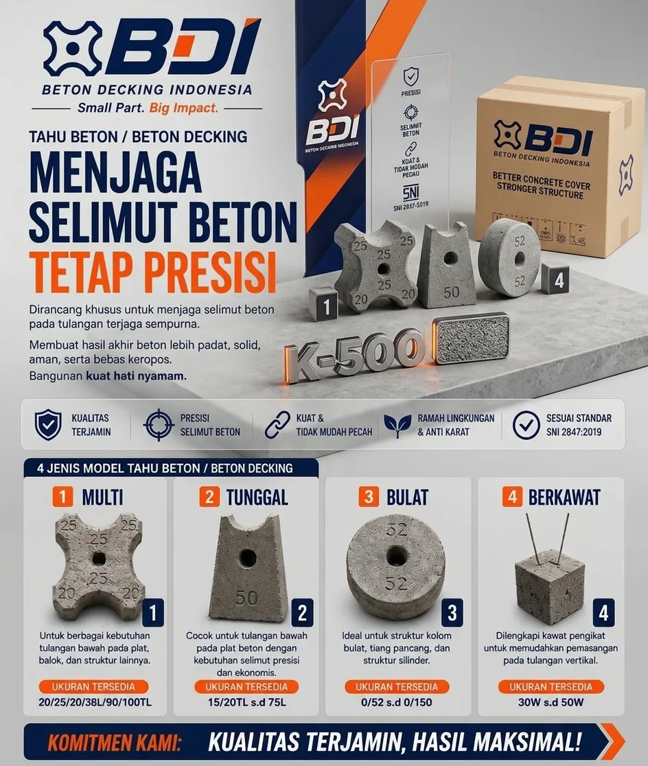 Panduan Strategis Pengadaan Beton Decking (Tahu Beton) K-500 di Kabupaten Manggarai Timur: Spesifikasi, Harga, dan Logistik