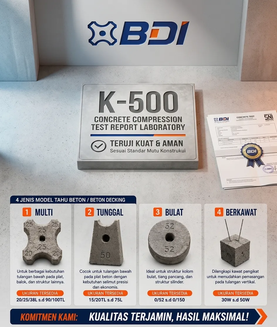 Panduan Lengkap Pengadaan Beton Decking (Tahu Beton) K-500 di Kabupaten Sikka: Spesifikasi, Harga, dan Vendor Terbaik