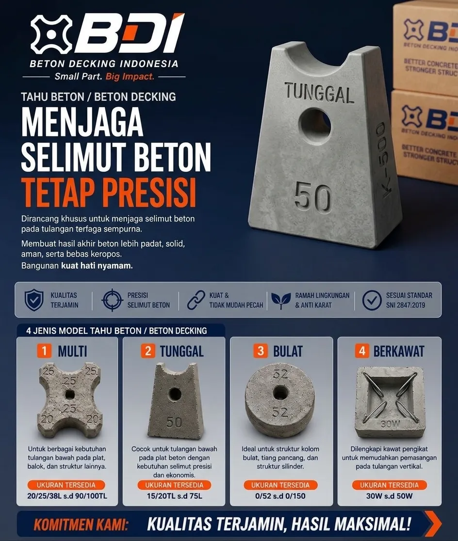 Panduan Lengkap Pengadaan Beton Decking (Tahu Beton) K-500 di Kabupaten Boven Digoel: Spesifikasi, Harga, dan Logistik