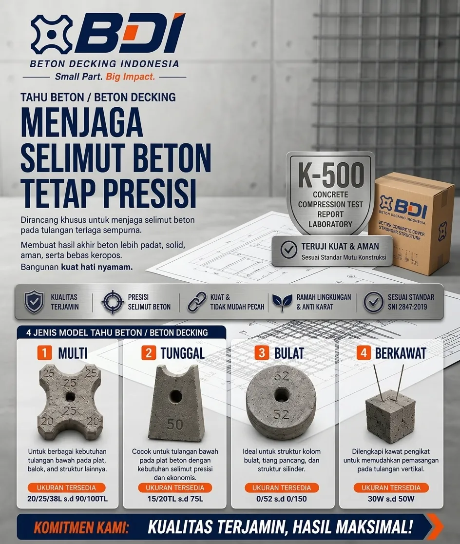 Panduan Lengkap Pengadaan Beton Decking (Tahu Beton) K-500 di Kabupaten Deiyai, Papua Tengah