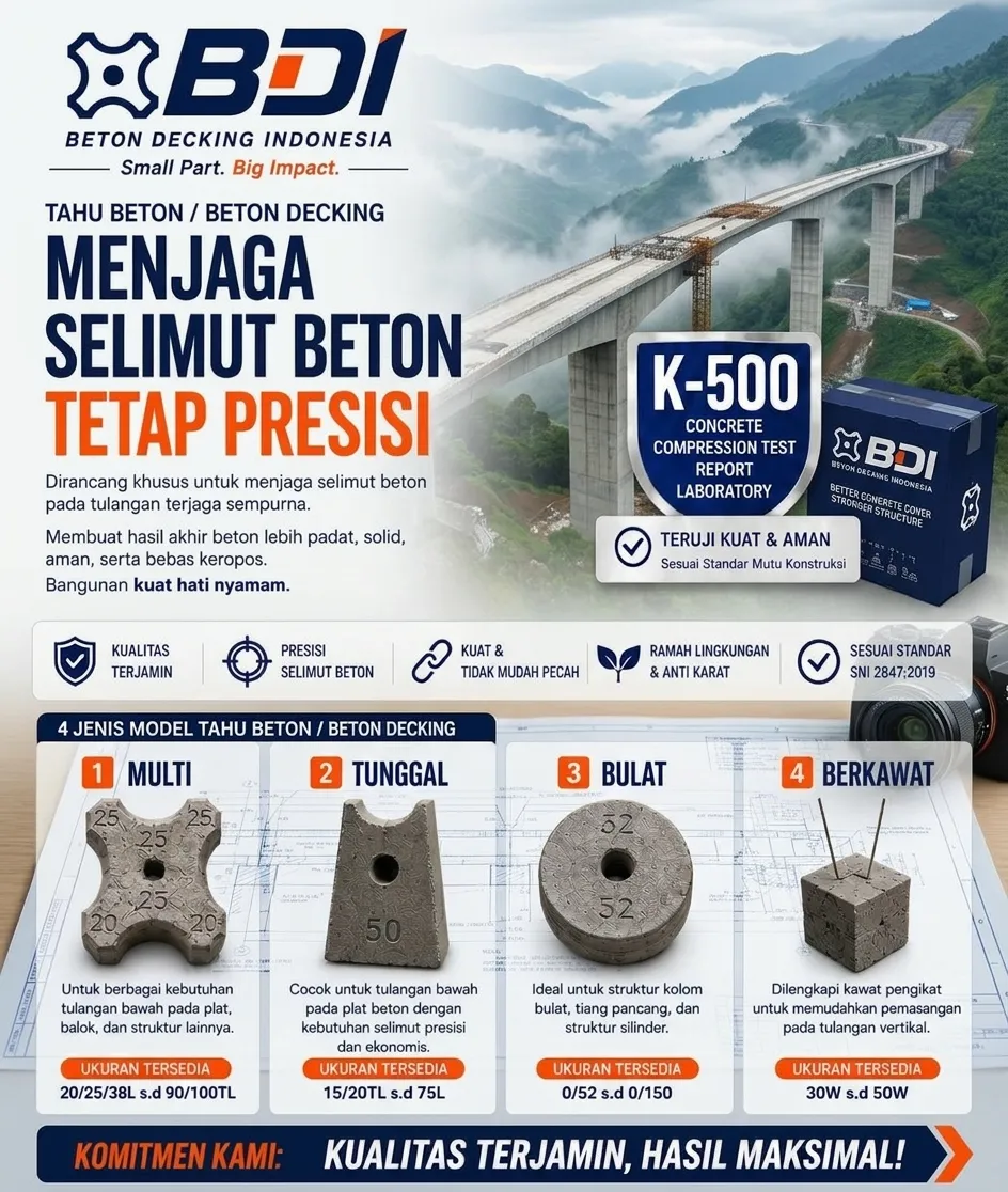 Panduan Lengkap Pengadaan Beton Decking (Tahu Beton) Mutu K-500 di Kabupaten Jayawijaya, Papua