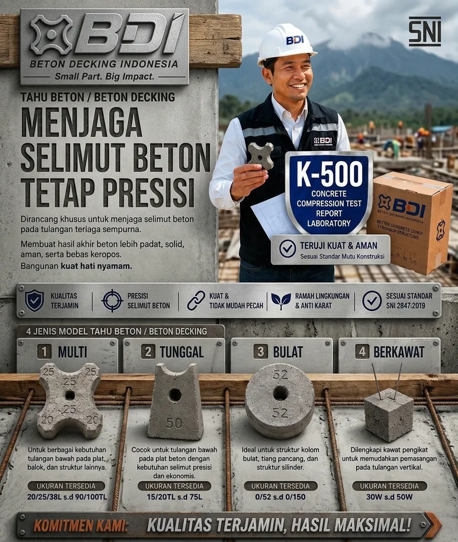 Panduan Lengkap Pengadaan Beton Decking (Tahu Beton) K-500 di Kabupaten Lanny Jaya: Standar Mutu & Solusi Logistik