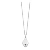 Sentimental Expressions Sterling Silver Rhodium-Plated CZ Tear of Strength Ash Holder Necklace – 18”