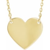 Engravable Heart 16-18" Necklace