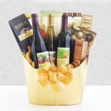 Golden Vineyard Gourmet Wine Gift Basket