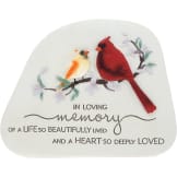 In Loving Memory Cardinal Standing Memorial Stone