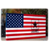 Veteran Memorial Wooden Flag - Army