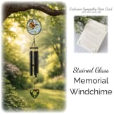 Express Sympathy and Condolences "I Have You in My Heart" with Butterfly Wind Chime