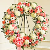 Pink & White Standing Wreath