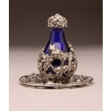 Silver Victorian Tear Bottle with FREE Matching Tray