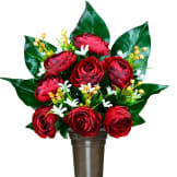 Red Ranunculus (Silk Mausoleum Flowers)