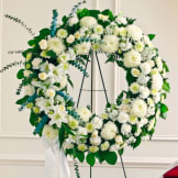 White Standing Wreath