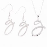 Ribbon of Remembrance-Sterling Pendant and Earrings Set
