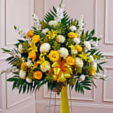 Yellow & White Sympathy Basket