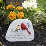 In Loving Memory Cardinal Standing Memorial Stone