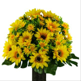Yellow Sunflowers (Silk Cemetery Flowers)