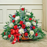Red, White & Blue Mixed Fireside Basket