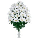 White Poinsettia (Silk Cemetery Flowers)