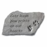 Garden Accent Stone - 'Cats leave paw prints...'