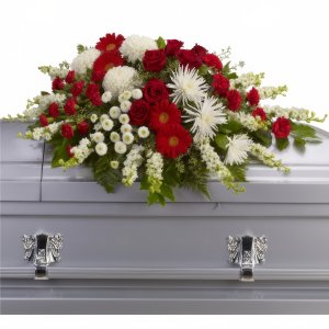 Strength and Wisdom Casket Spray flower arrangement