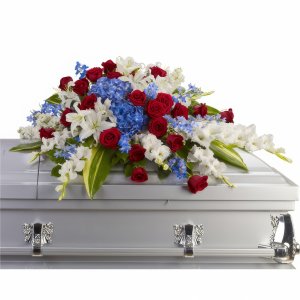 Distinguished Service Casket Spray flower arrangement