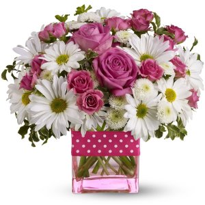 Teleflora&#39;s Polka Dots and Posies flower arrangement