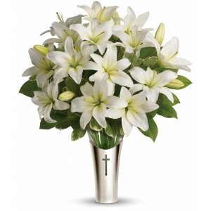 Teleflora&#39;s Sacred Cross Bouquet flower arrangement