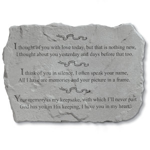 Garden Accent Stone - &#39;I thought of you&#39;