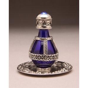 Roma Silver Banded Tear Bottle with FREE Matching Tray