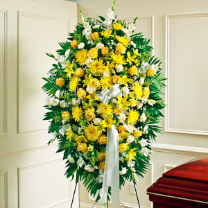 White Funeral Spray Arrangement