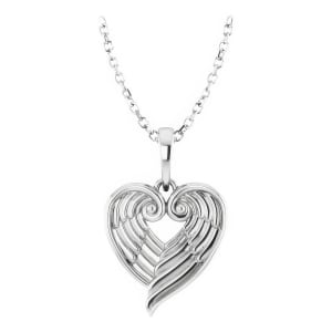 Angel Wing Heart 16-18" Necklace