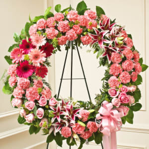 Pink Standing Wreath