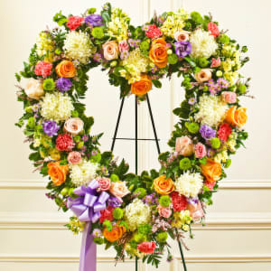 Multicolor Pastel Standing Open Heart