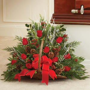 christmas floral baskets