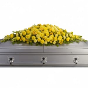 Golden Garden Casket Spray