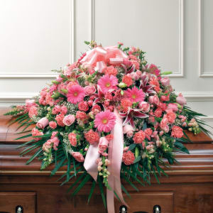 Pink Mixed Half Casket Cover