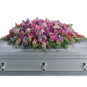 Lavender Tribute Casket Spray