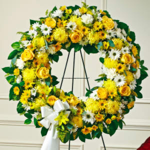 Yellow & White Standing Wreath