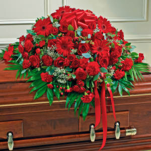 Red Mixed Half Casket Cover