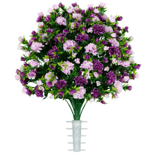 Pink and Purple Mums (Silk Cemetery Flowers)