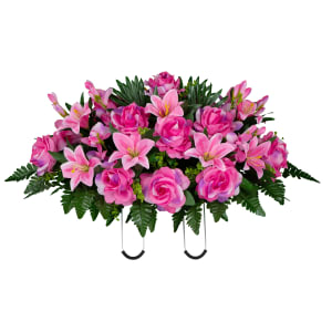 Blossoms of Love and Memory (Silk Cemetery Flowers)