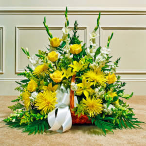 Yellow & White Mixed Fireside Basket