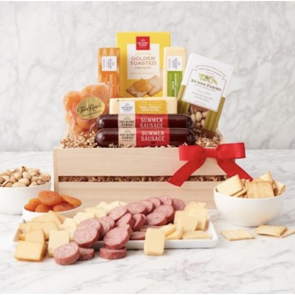 Sympathy Meat Cheese Gift Crate Sympathy Gift Baskets