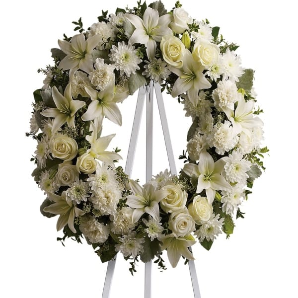 Beautiful Hand Crafted Personalized Cemetery Wreath for Your Loved One stand  is Included 