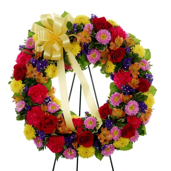 Colorful Funeral Wreath